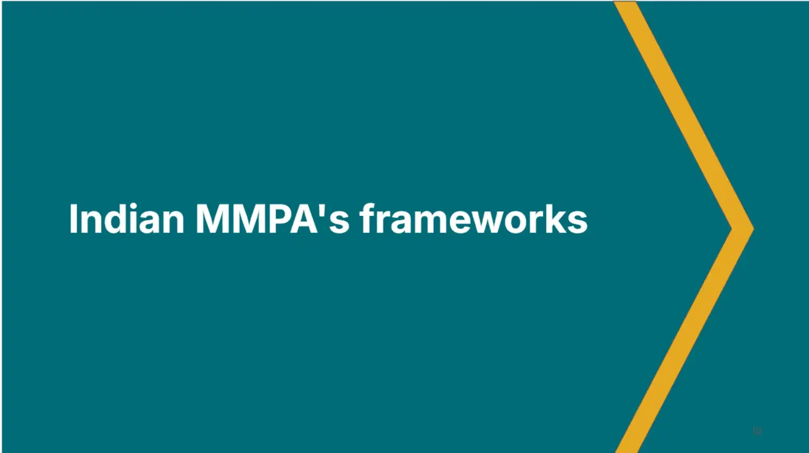 India's MMPA Frameworks Assessment